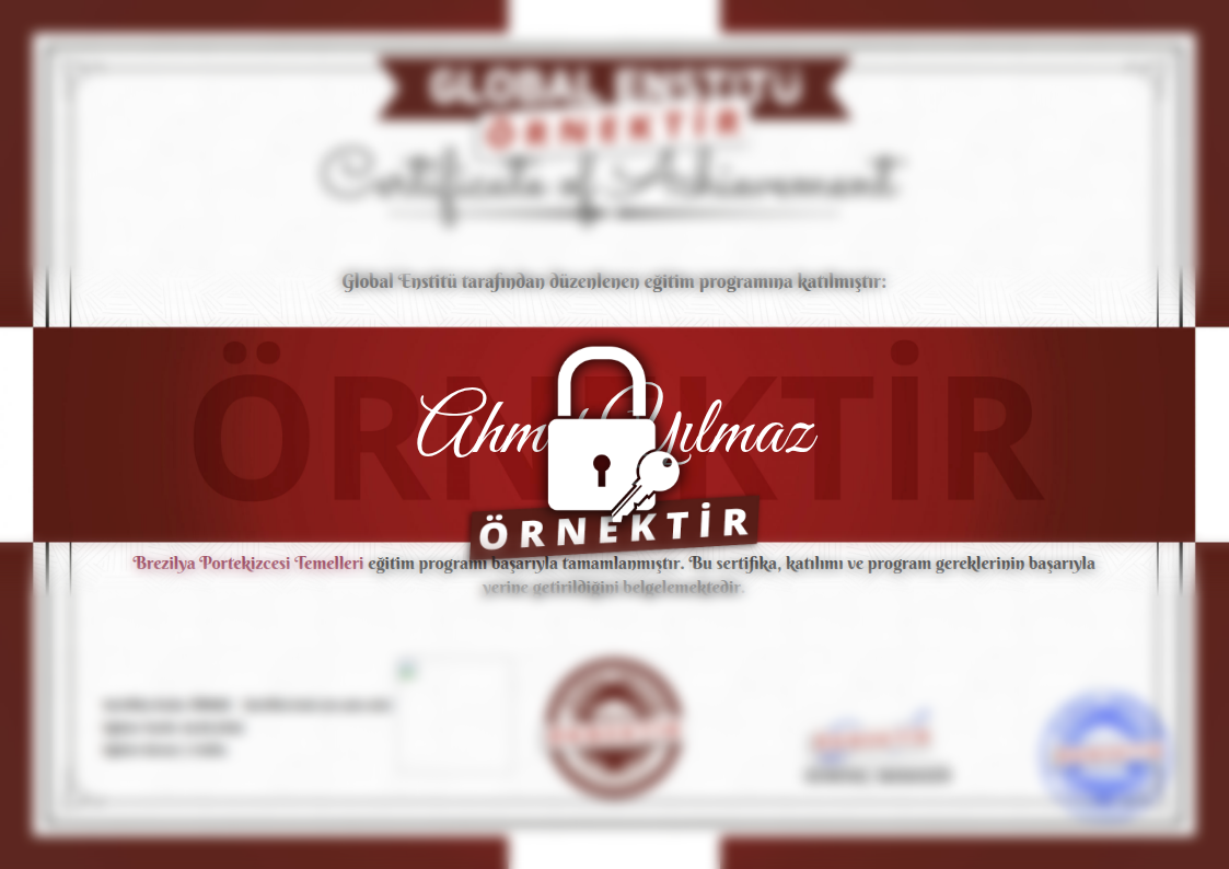 Örnek Brezilya Portekizcesi Temelleri Sertifikası