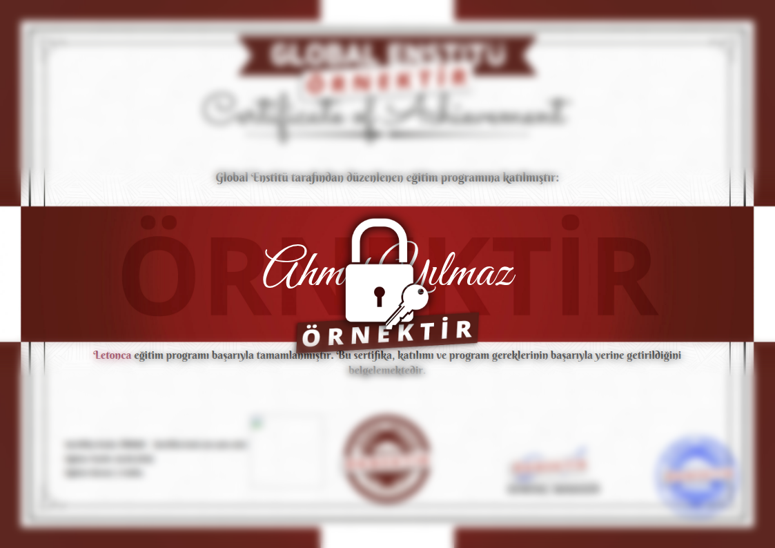 Örnek Letonca Sertifikası