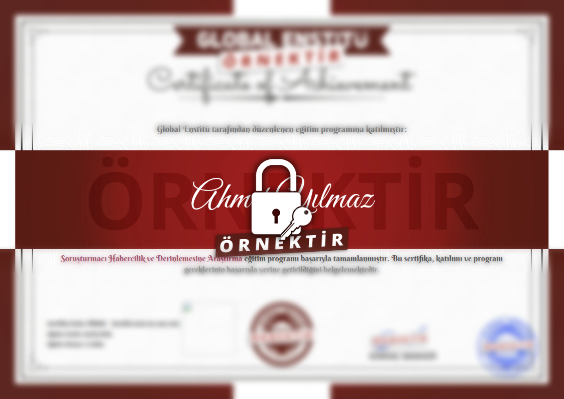 Örnek Soruşturmacı Habercilik ve Derinlemesine Araştırma Sertifikası