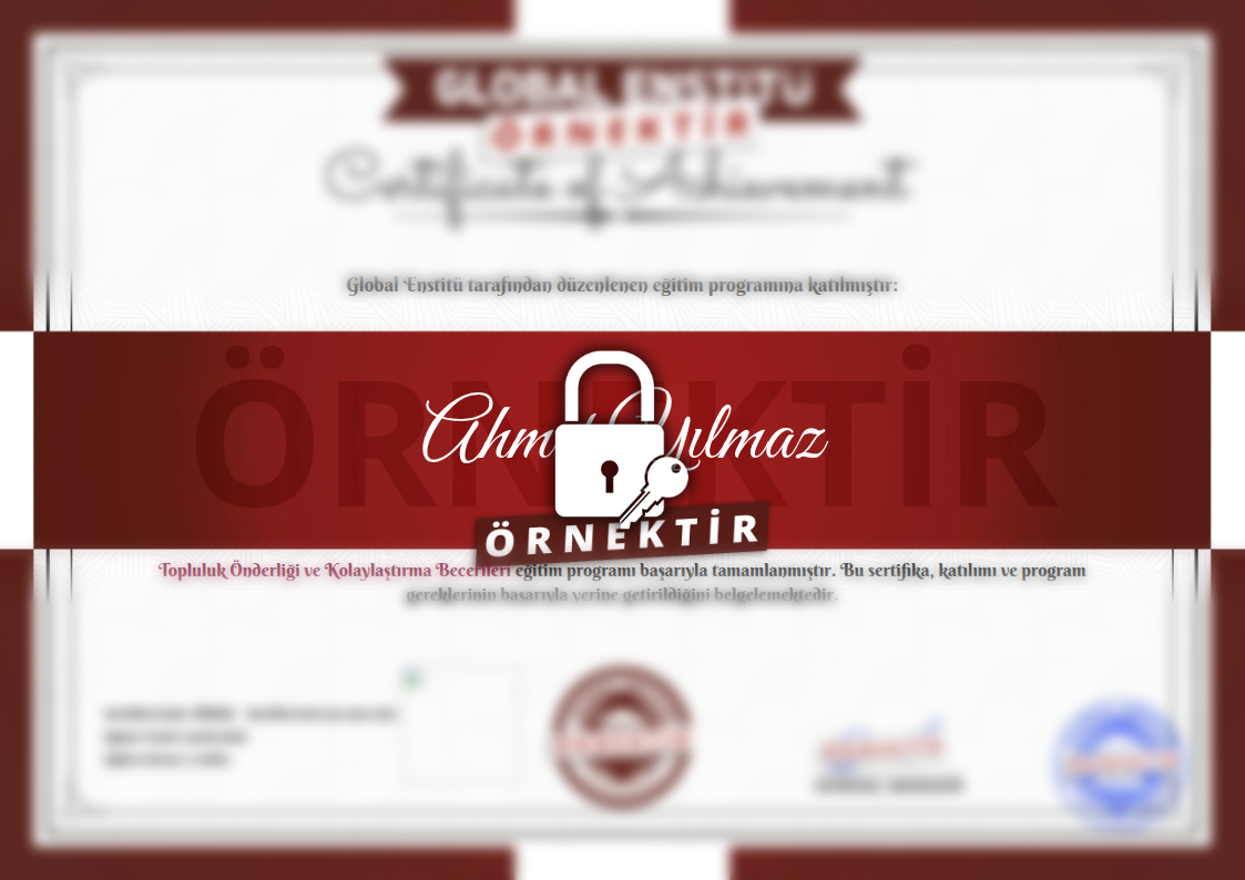 Örnek Topluluk Önderliği ve Kolaylaştırma Becerileri Sertifikası