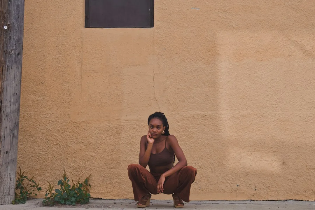 woman practicing folk dance alone