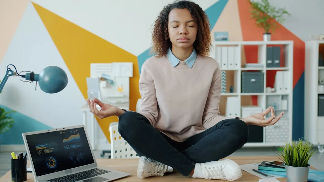 yoga practice office
