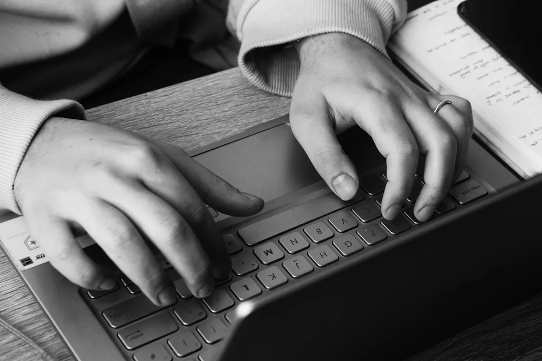 student studying laptop
